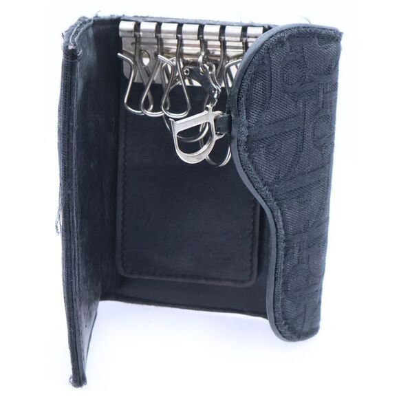 Christian Dior Saddle Trotter Key Case Key Holder Bagcharm Black